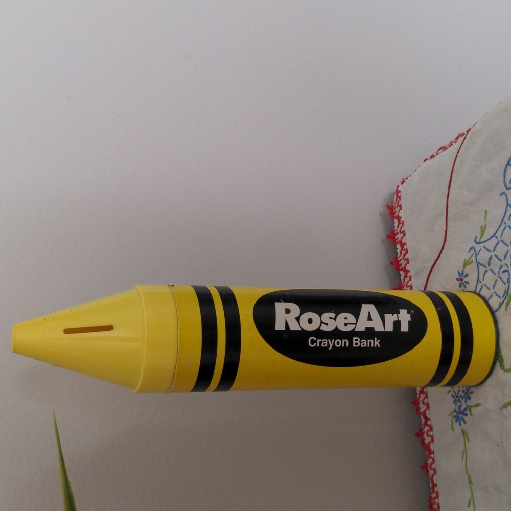 Vintage RoseArt Crayon Bank